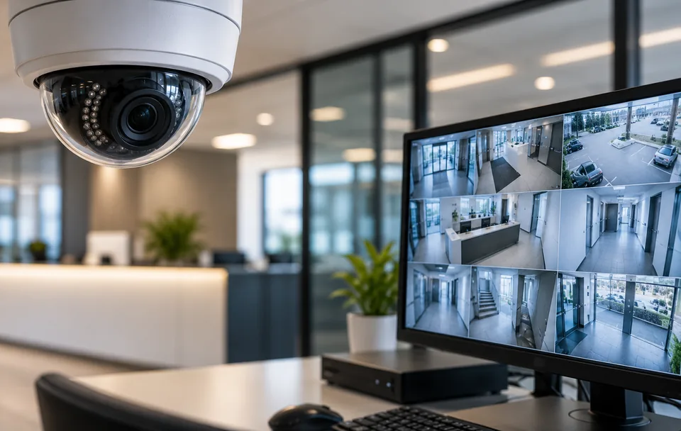 Cámaras de videovigilancia instaladas para seguridad
